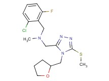 (2-chloro-6-fluorobenzyl)methyl{[5-(methylthio)-4-(tetrahydro-2-furanylmethyl)-4H-1,2,4-triazol-3-yl]methyl}amine