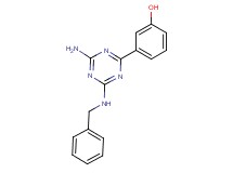 3-[4-amino-6-(benzylamino)-1,3,5-triazin-2-yl]phenol