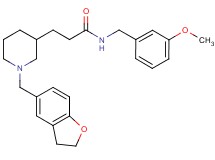 3-[1-(2,3-dihydro-1-benzofuran-5-ylmethyl)-3-piperidinyl]-N-(3-methoxybenzyl)propanamide