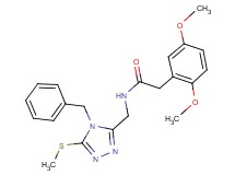 N-{[4-benzyl-5-(methylthio)-4H-1,2,4-triazol-3-yl]methyl}-2-(2,5-dimethoxyphenyl)acetamide