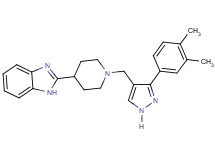 2-(1-{[3-(3,4-dimethylphenyl)-1H-pyrazol-4-yl]methyl}-4-piperidinyl)-1H-benzimidazole
