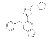 N-(2-furylmethyl)-N-(pyridin-4-ylmethyl)-2-(pyrrolidin-1-ylmethyl)-1,3-thiazole-5-carboxamide