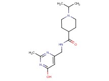 N-[(6-hydroxy-2-methyl-4-pyrimidinyl)methyl]-1-isopropyl-4-piperidinecarboxamide