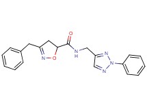 3-benzyl-N-[(2-phenyl-2H-1,2,3-triazol-4-yl)methyl]-4,5-dihydro-5-isoxazolecarboxamide