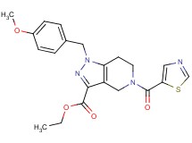 ethyl 1-(4-methoxybenzyl)-5-(1,3-thiazol-5-ylcarbonyl)-4,5,6,7-tetrahydro-1H-pyrazolo[4,3-c]pyridine-3-carboxylate