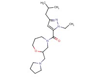 4-[(1-ethyl-3-isobutyl-1H-pyrazol-5-yl)carbonyl]-2-(1-pyrrolidinylmethyl)-1,4-oxazepane