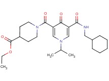 ethyl 1-[(5-{[(cyclohexylmethyl)amino]carbonyl}-1-isopropyl-4-oxo-1,4-dihydro-3-pyridinyl)carbonyl]-4-piperidinecarboxylate
