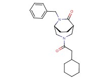 (1S*,5R*)-6-benzyl-3-(cyclohexylacetyl)-3,6-diazabicyclo[3.2.2]nonan-7-one