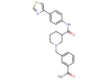 1-(3-acetylbenzyl)-N-[4-(1,3-thiazol-4-yl)phenyl]-3-piperidinecarboxamide