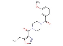 1-[(5-ethyl-1,3-oxazol-4-yl)carbonyl]-4-(3-methoxybenzoyl)piperazine