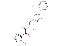 N-methyl-N-{[1-(2-methylphenyl)-1H-pyrazol-4-yl]methyl}-2-(1-methyl-1H-pyrrol-2-yl)-2-oxoacetamide