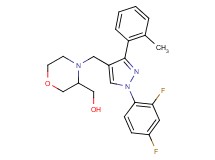 (4-{[1-(2,4-difluorophenyl)-3-(2-methylphenyl)-1H-pyrazol-4-yl]methyl}-3-morpholinyl)methanol