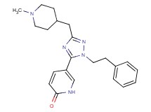 5-[3-[(1-methylpiperidin-4-yl)methyl]-1-(2-phenylethyl)-1H-1,2,4-triazol-5-yl]pyridin-2(1H)-one