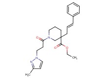 ethyl 1-[3-(3-methyl-1H-pyrazol-1-yl)propanoyl]-3-[(2E)-3-phenyl-2-propen-1-yl]-3-piperidinecarboxylate
