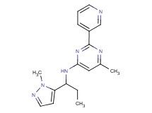 6-methyl-N-[1-(1-methyl-1H-pyrazol-5-yl)propyl]-2-pyridin-3-ylpyrimidin-4-amine