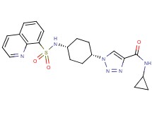 N-cyclopropyl-1-{cis-4-[(8-quinolinylsulfonyl)amino]cyclohexyl}-1H-1,2,3-triazole-4-carboxamide
