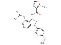 N-[4-isopropoxy-1-(4-methoxyphenyl)-1H-indazol-3-yl]-5-methyl-1,3-oxazole-4-carboxamide