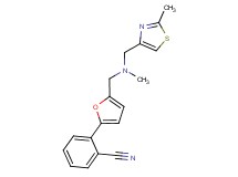 2-[5-({methyl[(2-methyl-1,3-thiazol-4-yl)methyl]amino}methyl)-2-furyl]benzonitrile