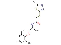 N-[2-(2,6-dimethylphenoxy)-1-methylethyl]-2-[(5-methyl-1,3,4-thiadiazol-2-yl)thio]acetamide
