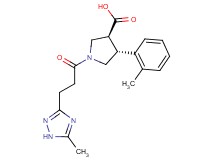 (3S*,4R*)-4-(2-methylphenyl)-1-[3-(5-methyl-1H-1,2,4-triazol-3-yl)propanoyl]pyrrolidine-3-carboxylic acid