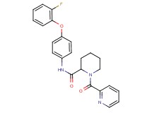 N-[4-(2-fluorophenoxy)phenyl]-1-(2-pyridinylcarbonyl)-2-piperidinecarboxamide