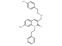 3-({[2-(4-hydroxyphenyl)ethyl]amino}methyl)-7-methyl-1-(2-phenylethyl)-2(1H)-quinolinone