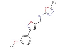 N-{[3-(3-methoxyphenyl)isoxazol-5-yl]methyl}-5-methyl-1,3,4-oxadiazol-2-amine