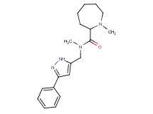 N,1-dimethyl-N-[(3-phenyl-1H-pyrazol-5-yl)methyl]-2-azepanecarboxamide