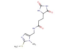 3-(2,5-dioxo-4-imidazolidinyl)-N-{[1-methyl-2-(methylthio)-1H-imidazol-5-yl]methyl}propanamide