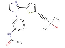 N-(3-{2-[5-(3-hydroxy-3-methylbut-1-yn-1-yl)-2-thienyl]-1H-imidazol-1-yl}phenyl)acetamide