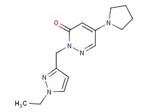 2-[(1-ethyl-1H-pyrazol-3-yl)methyl]-5-pyrrolidin-1-ylpyridazin-3(2H)-one
