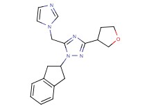 1-(2,3-dihydro-1H-inden-2-yl)-5-(1H-imidazol-1-ylmethyl)-3-(tetrahydrofuran-3-yl)-1H-1,2,4-triazole