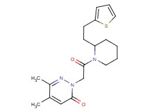 5,6-dimethyl-2-(2-oxo-2-{2-[2-(2-thienyl)ethyl]-1-piperidinyl}ethyl)-3(2H)-pyridazinone