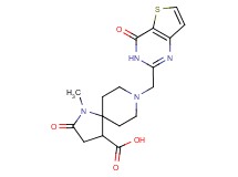 1-methyl-2-oxo-8-[(4-oxo-3,4-dihydrothieno[3,2-d]pyrimidin-2-yl)methyl]-1,8-diazaspiro[4.5]decane-4-carboxylic acid