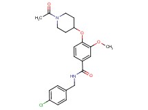 4-[(1-acetyl-4-piperidinyl)oxy]-N-(4-chlorobenzyl)-3-methoxybenzamide