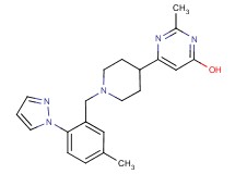 2-methyl-6-{1-[5-methyl-2-(1H-pyrazol-1-yl)benzyl]-4-piperidinyl}-4-pyrimidinol