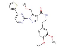 N-[2-(3,4-dimethoxyphenyl)ethyl]-5-(methoxymethyl)-1-[4-(2-thienyl)-2-pyrimidinyl]-1H-pyrazole-4-carboxamide