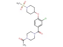 1-acetyl-4-(3-chloro-4-{[1-(methylsulfonyl)-4-piperidinyl]oxy}benzoyl)piperazine