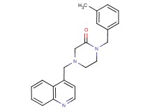 1-(3-methylbenzyl)-4-(4-quinolinylmethyl)-2-piperazinone