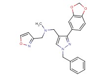 1-[3-(1,3-benzodioxol-5-yl)-1-benzyl-1H-pyrazol-4-yl]-N-(3-isoxazolylmethyl)-N-methylmethanamine