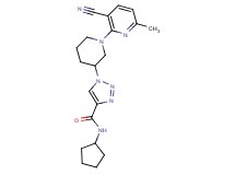 1-[1-(3-cyano-6-methylpyridin-2-yl)piperidin-3-yl]-N-cyclopentyl-1H-1,2,3-triazole-4-carboxamide