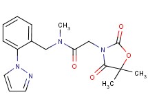 2-(5,5-dimethyl-2,4-dioxo-1,3-oxazolidin-3-yl)-N-methyl-N-[2-(1H-pyrazol-1-yl)benzyl]acetamide