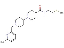 1'-[(6-methyl-2-pyridinyl)methyl]-N-[2-(methylthio)ethyl]-1,4'-bipiperidine-4-carboxamide