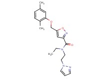 5-[(2,5-dimethylphenoxy)methyl]-N-ethyl-N-[2-(1H-pyrazol-1-yl)ethyl]-3-isoxazolecarboxamide