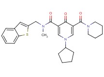 N-(1-benzothien-2-ylmethyl)-1-cyclopentyl-N-methyl-4-oxo-5-(1-piperidinylcarbonyl)-1,4-dihydro-3-pyridinecarboxamide