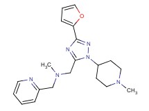 1-[3-(2-furyl)-1-(1-methylpiperidin-4-yl)-1H-1,2,4-triazol-5-yl]-N-methyl-N-(pyridin-2-ylmethyl)methanamine