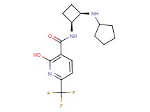 N-[(1S*,2R*)-2-(cyclopentylamino)cyclobutyl]-2-hydroxy-6-(trifluoromethyl)nicotinamide