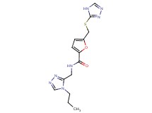 N-[(4-propyl-4H-1,2,4-triazol-3-yl)methyl]-5-[(4H-1,2,4-triazol-3-ylthio)methyl]-2-furamide