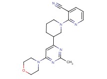 2-{3-[2-methyl-6-(4-morpholinyl)-4-pyrimidinyl]-1-piperidinyl}nicotinonitrile
