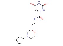 N-[2-(4-cyclopentylmorpholin-2-yl)ethyl]-2,6-dioxo-1,2,3,6-tetrahydropyrimidine-4-carboxamide